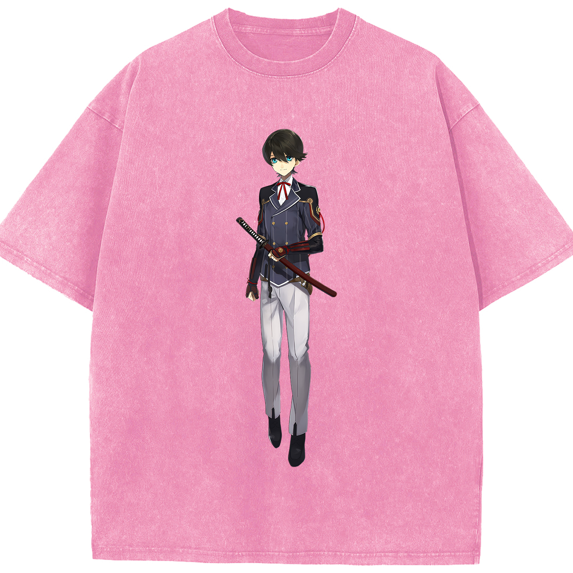 （画像用） 刀剣乱舞 Touken Ranbu 綿100% ヴィンテージ風 半袖Tシャツ（フロントプリント）